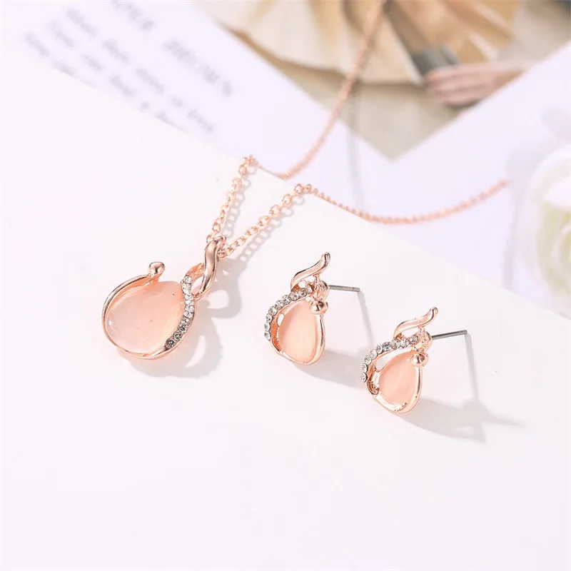 

RONGQING 12set/lot earring necklace jewelry sets Fashion Jewelry Gift