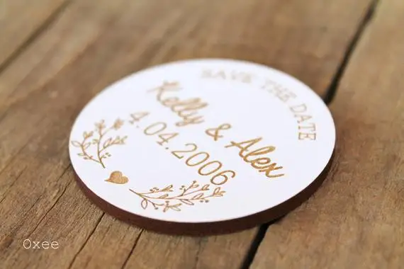 Деревянный магнит для сохранения даты Винтажный дизайн свадебные магниты | Дом и