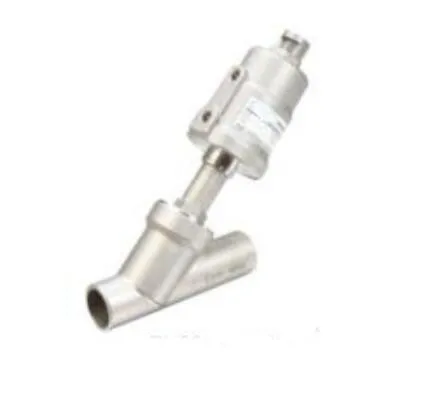 

1 1/2 inch 2/2 Way single acting stainless steel pneumatic angle seat valve 63mm actuator