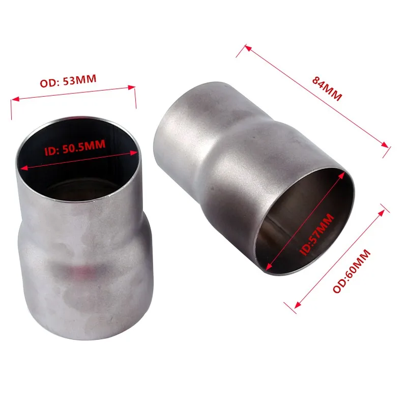 51mm-61mm Мотоцикл выхлопной адаптер конвертер из нержавеющей стали мотоцикл выхлопной разъем Мотоцикл соединительное звено вниз трубы - Цвет: 51mm-61mm
