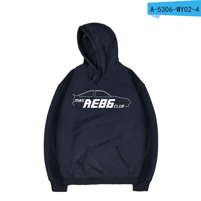 navy blue INITIAL D Толстовки Кофты для мужчин и женщин AE86 Initial D манга пуловер Толстовка Зимняя уличная куртка большого размера пальто - Цвет: navy blue