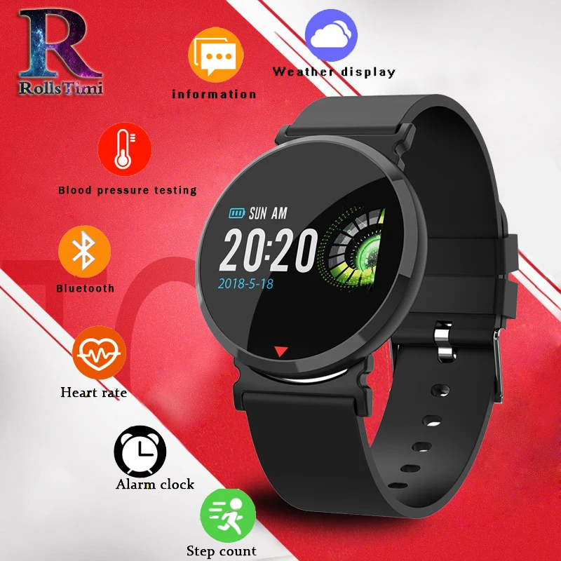 Rollstimi Цвет Экран Смарт-часы Водонепроницаемый смарт-браслет M28 IP68 Bluetooth