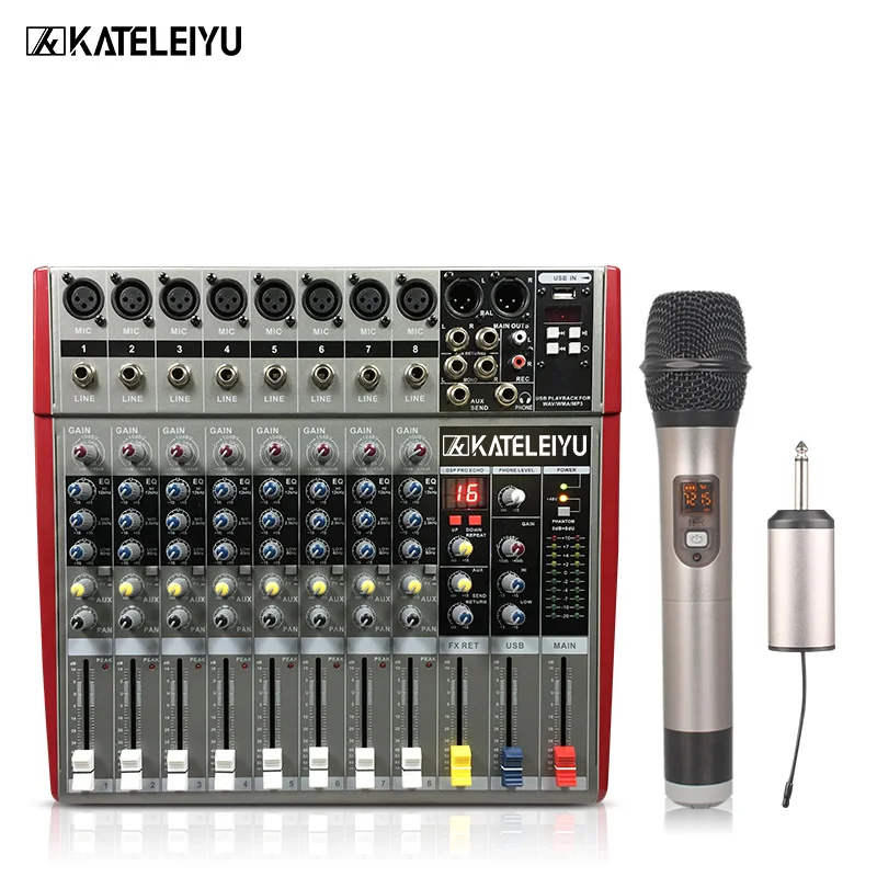 DJ Mixer W6000T8 профессиональный усилитель звуковой частоты для микшера процессор 8