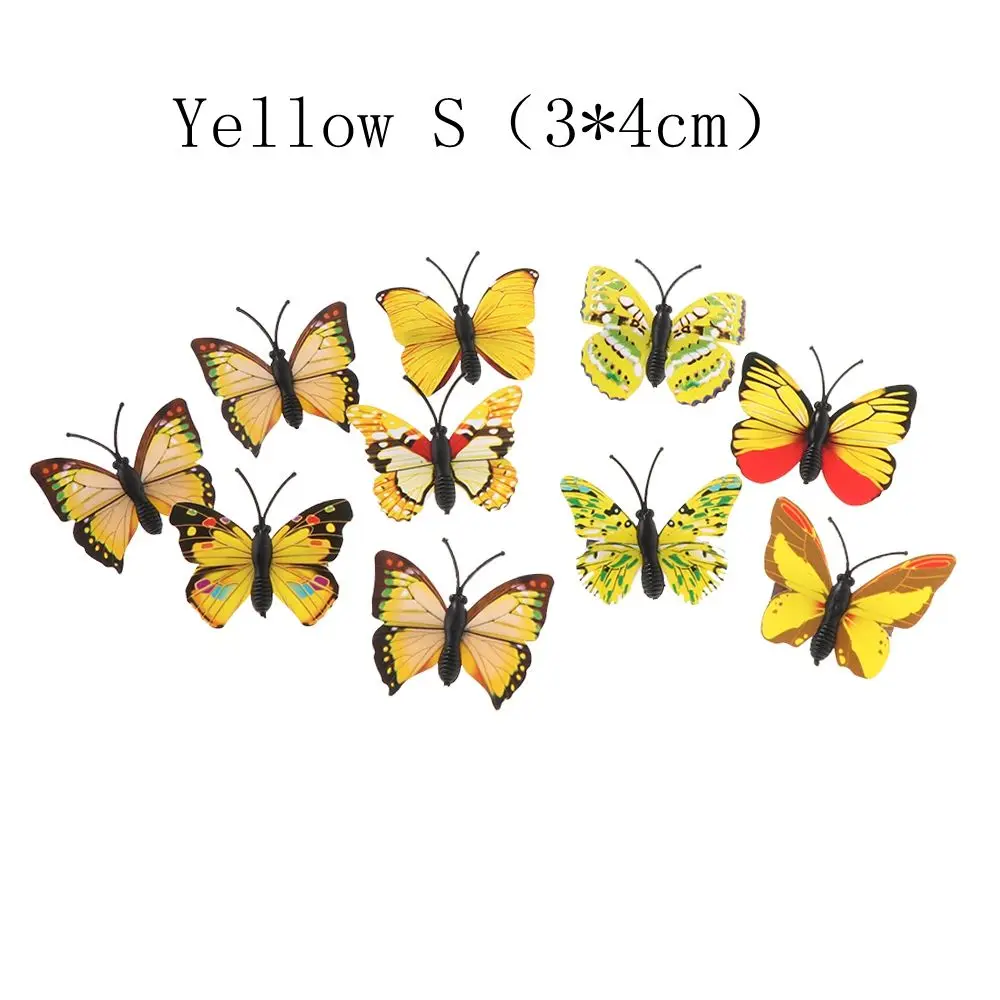 yellow S 3x4cm 5 шт. заколки в виде бабочек свадебные аксессуары для волос женские заколки для волос Свадебные украшения шпилька для волос инструмент для укладки - Цвет: yellow S 3x4cm