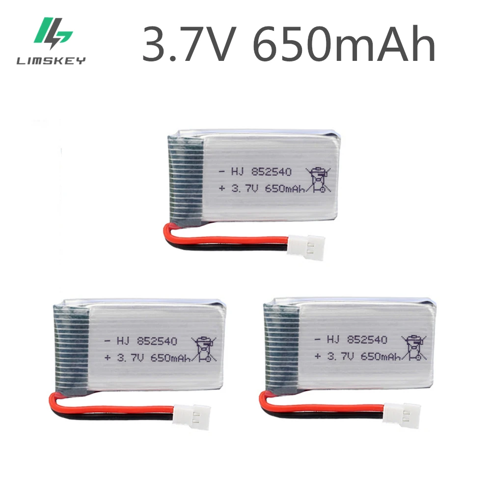 

3pcs 3.7V 650mAh Drone Rechargeable Lipo Battery 802540 For SYMA X5C X5C-1 X5 H5C Quadcopter