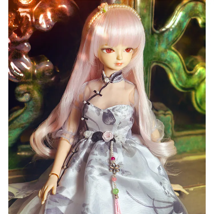 Fortune days 1/4 bjd бледно-розовые волосы в китайском стиле cheongsam 45 см сустав тела |