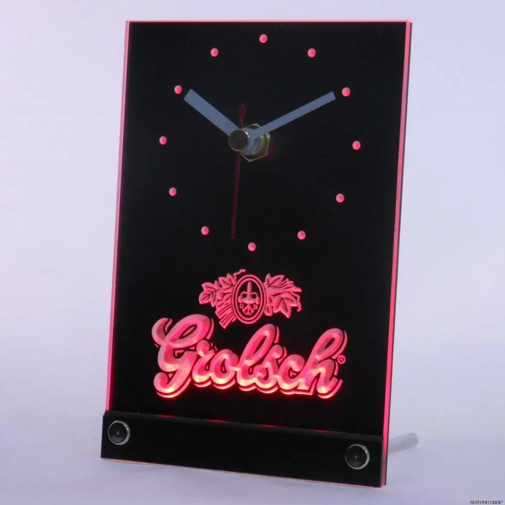 Tnc0002 Grolsch пиво 3D LED настольные часы|3d led clock|3d clockclock 3d |