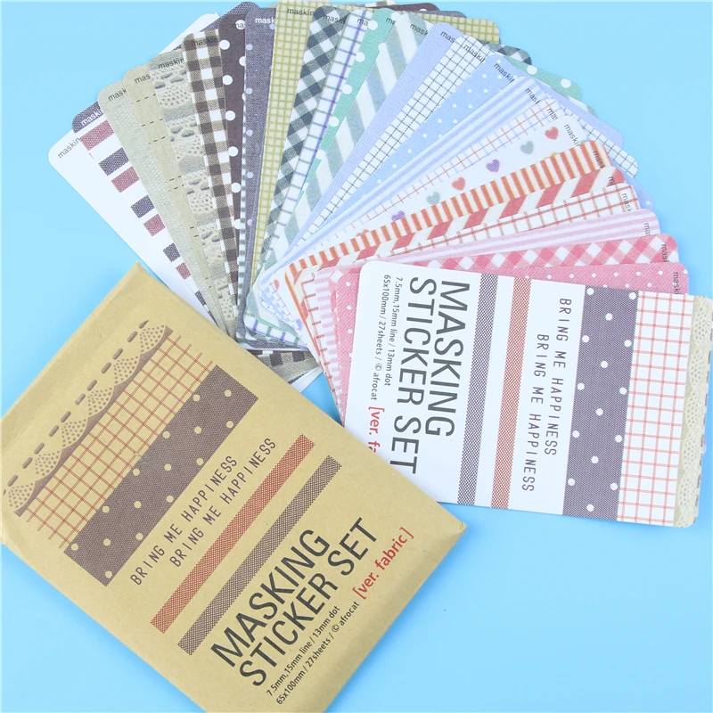 27 шт. милая маленькая ткань Скрапбукинг Пастельная лента для маскировки