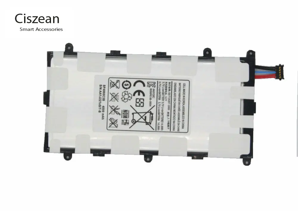 Сменный аккумулятор Ciszean 1x4000 мАч SP4960C3B для Samsung galaxy Tab Tablet 2 7 0 P6200 P3100 P3110 P3113|battery for