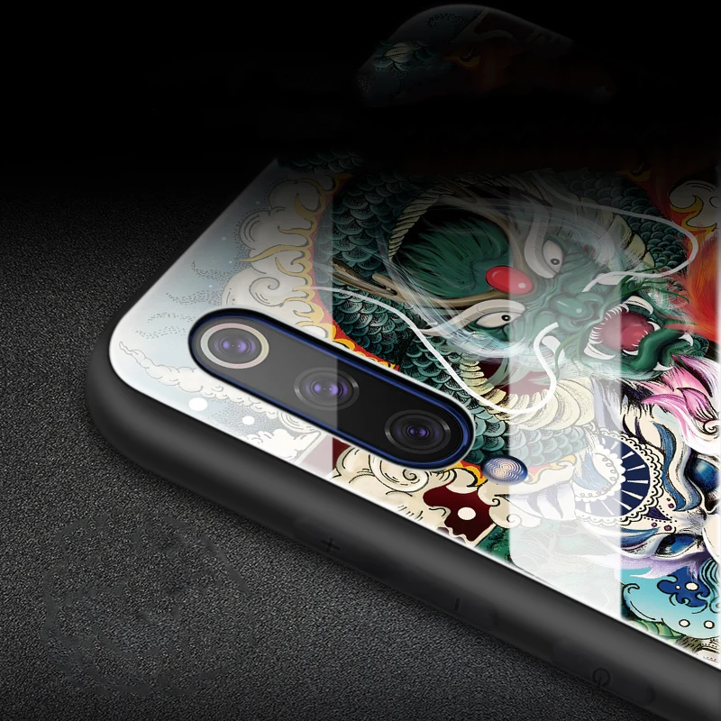 Японский чехол для телефона Ukiyo-e Arts Xiaomi MI9 MI9SE MI 9 SE Kirin &amp Dragon мягкий из закаленного