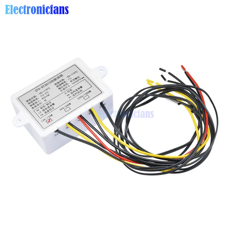 Цифровой светодиодный двойной термометр ST3012 регулятор температуры переменного