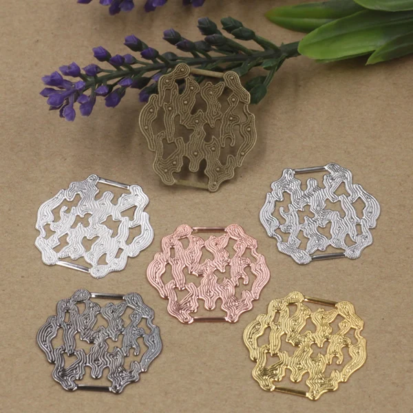 

33*31mm Alloy Fallen Petals Charms/Pendant Copper with Antique Bronze/Silver/Black/Gold Colors,DIY Hairpin Accessories
