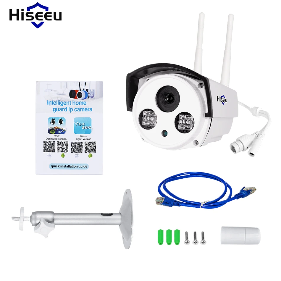 Hiseeu wifi камера наружная Пуля HD 720 P уличная IP kamara Водонепроницаемая беспроводная