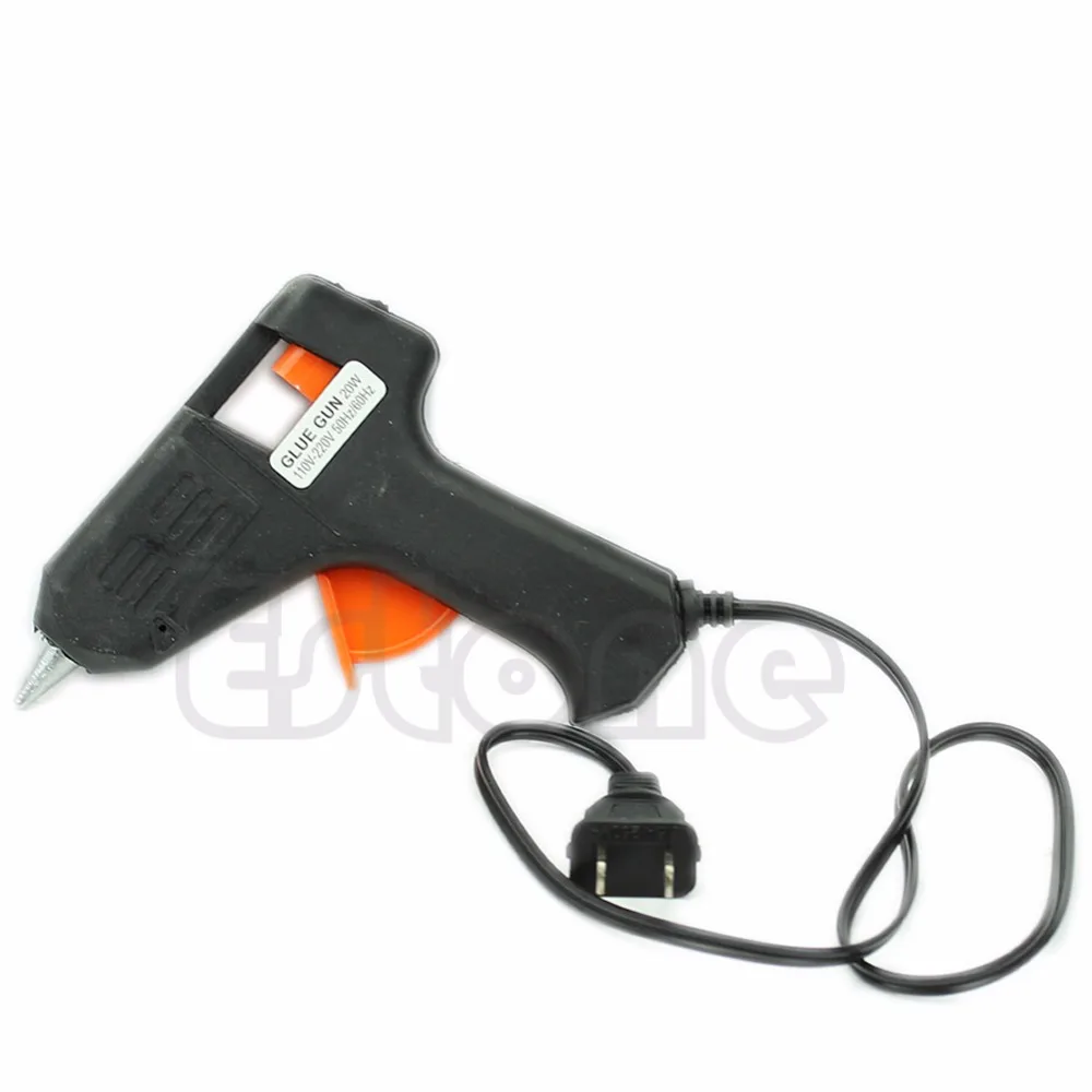 

1PC Art Craft Repair Tool 20W Electric Heating Hot Melt Glue Gun Sticks Trigger EU plug
