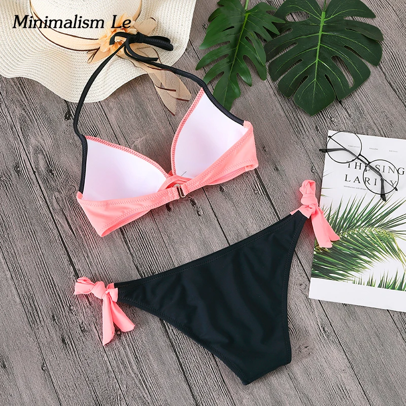 Комплект бикини с эффектом пуш-ап 2020 размера плюс XXLSwimwear женский купальник
