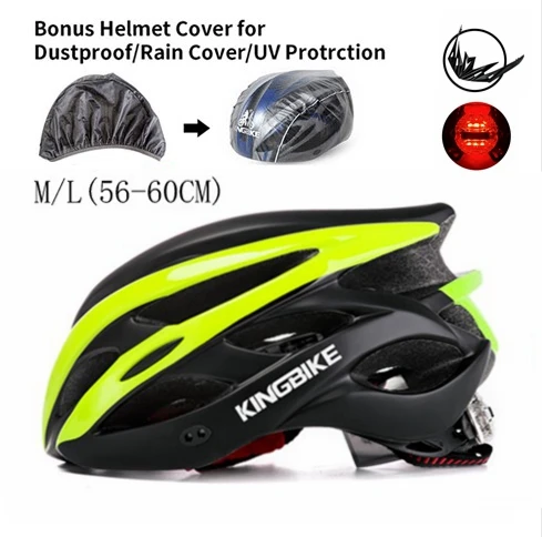 KINGBIKE Женский Мужской велосипедный шлем дорожный горный шлем с козырьком MTB велосипедный шлем защитный задний фонарь casco ciclismo - Цвет: J-872-G