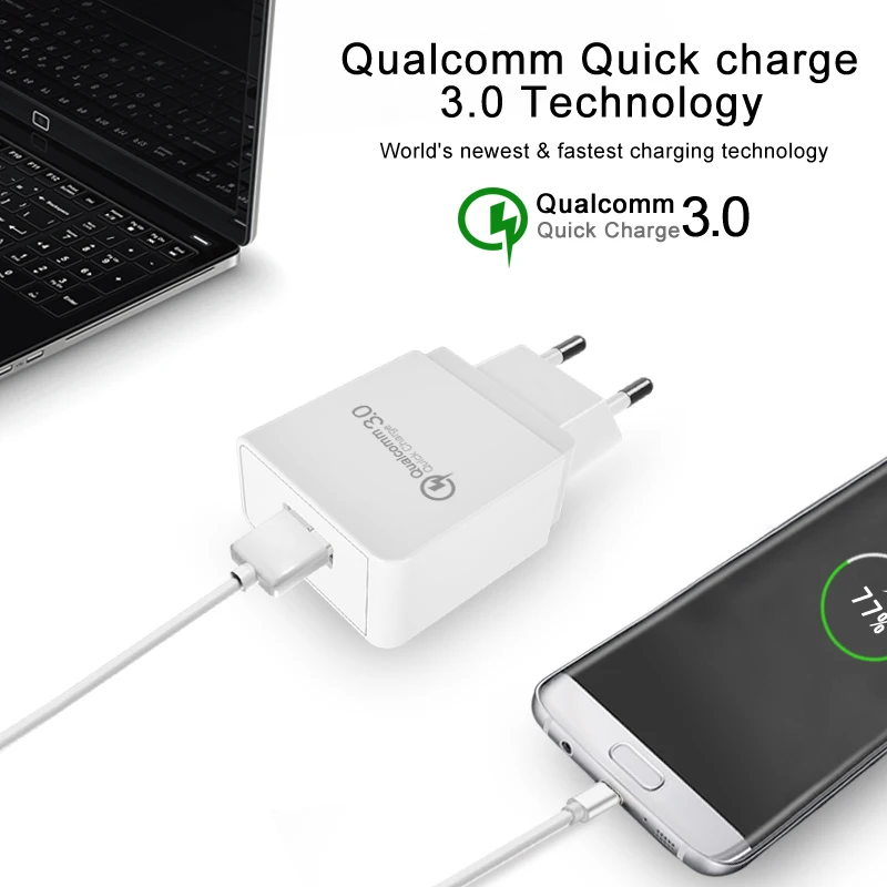 USGU мобильный телефон USB зарядное устройство Quick Charge 3 0 Портативный настенный