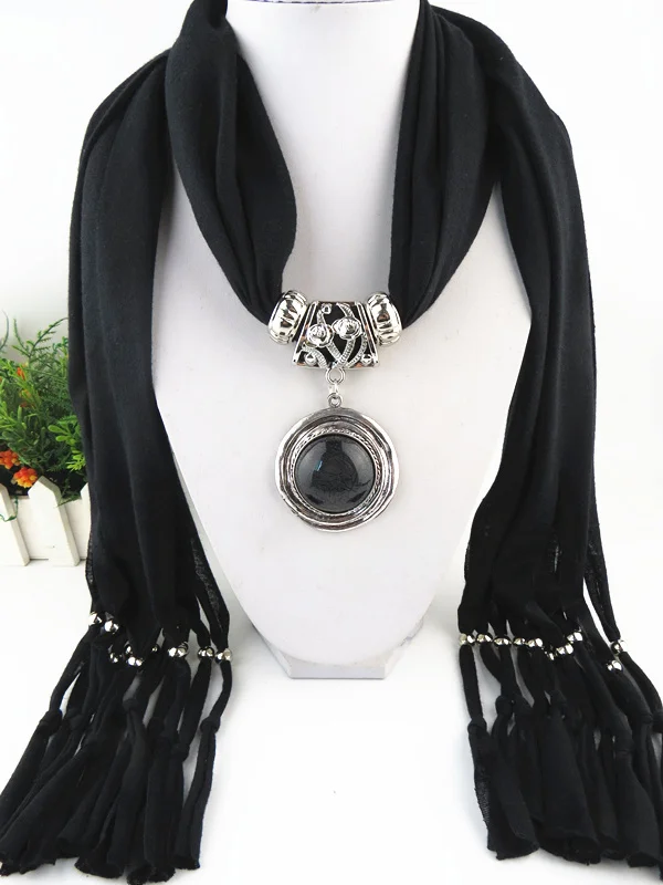 Популярные шарфы круглый шарф с подвеской женские модные ювелирные изделия на