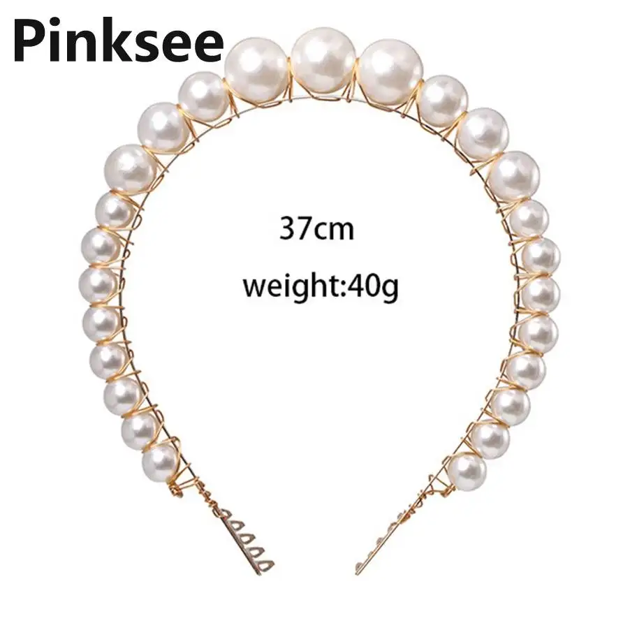 Женская повязка на голову с жемчужными бусинами в стиле барокко свадебные