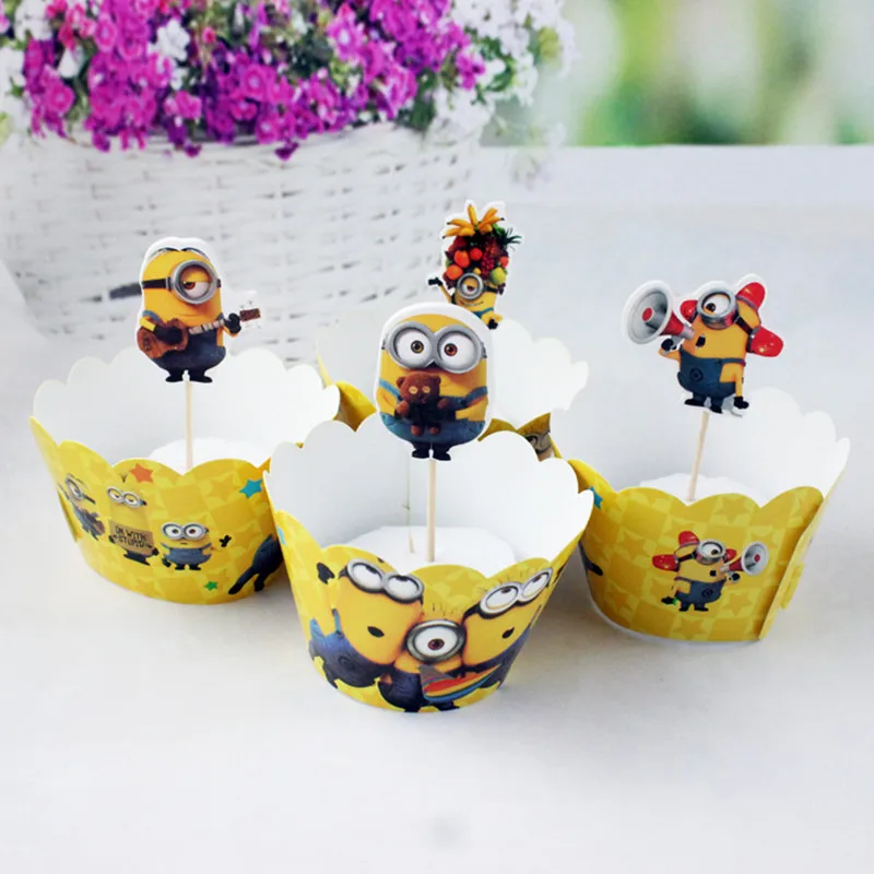 New Minions Cupcake Stand Cupcakes Shelf Holder Candy Bar Baby Shower Supplies Kids Birthday Party Decoration | Дом и сад