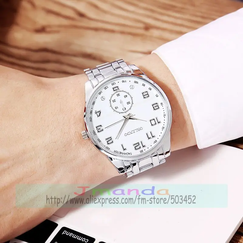 Мужские кварцевые часы с большим круглым циферблатом 100 шт./лот 8416|Женские