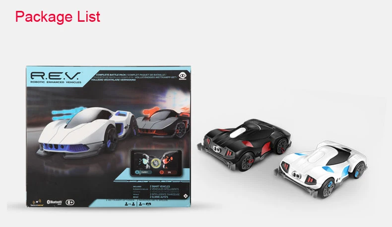 WowWee R.E.V игрушки на дистанционном управлении RC гоночный автомобиль 2 шт. роботизированные улучшенные транспортные средства гоночный автомобиль вспышка огни для рождественских подарков