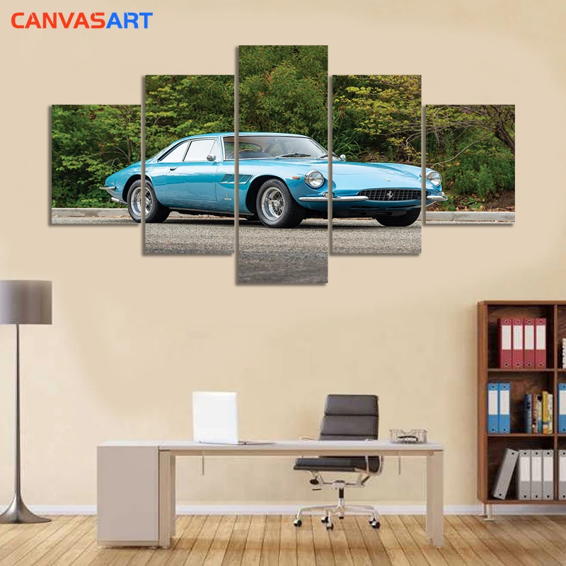 Холст искусство 5 Picece HD картины 1996 Ferrari 500 Superfast постеры с масляной живописью