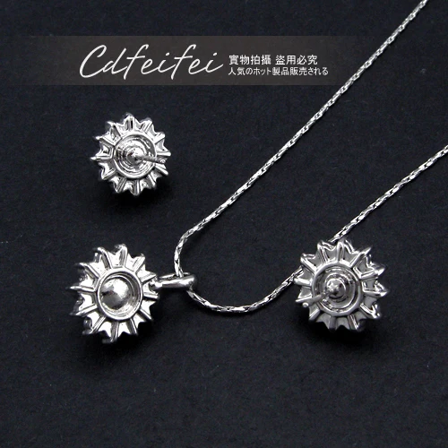 Подсолнух серьги ожерелье ювелирные украшения наборы с кристаллом для женщин