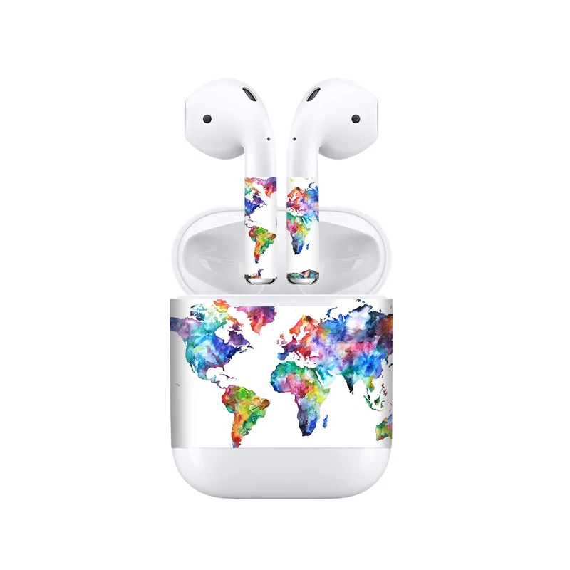 AirPod наклейки скины полный виниловая наклейка кожаный наушник наушники крышка