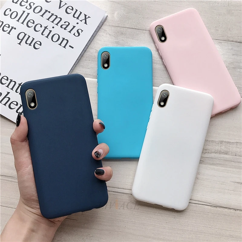 Чехол накладка для Huawei y5 2018 2019 prime 8s honor 8c однотонный цвет в ассортименте.|Бамперы| |