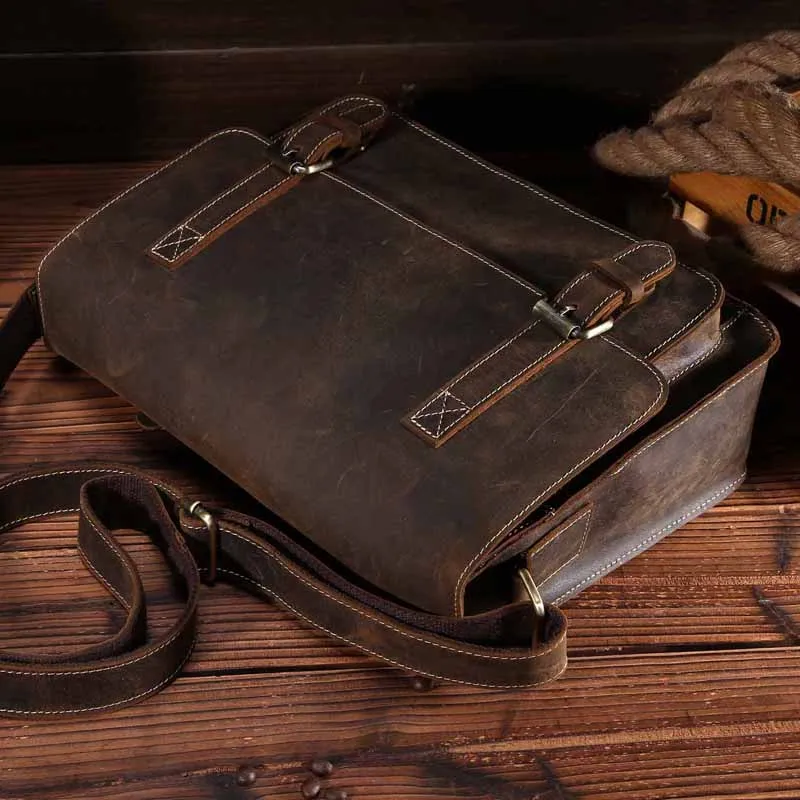 NEWEEKEND Ретро Повседневная многофункциональная натуральная кожа воловья Crazy Horse