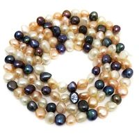 36 inches aaa 8 9mm high luster natural multicolor nugget baroque pearl loose strand
