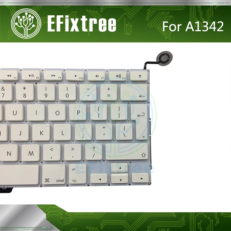 Клавиатура A1342 английская раскладка клавиатуры для Macbook White 13 3 дюйма США MC207 MC 516 |