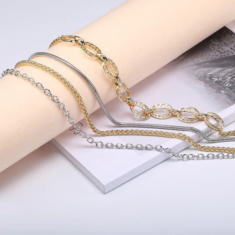 2017 модный коренастый цепи подвеска choker макси заявление ожерелье многослойные