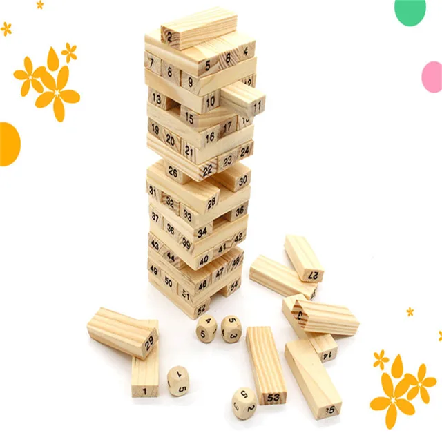 54 шт./компл. Деревянная Башня, строительные блоки, игрушка, радуга, домино, укладчик, настольная игра, складки, высокая Монтессори, Развивающие детские игрушки