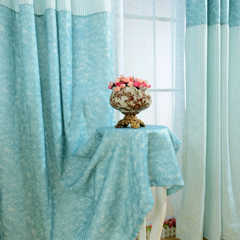 Занавески из вуали NAPEARL Детские занавески на заказ одноцветные полосатые