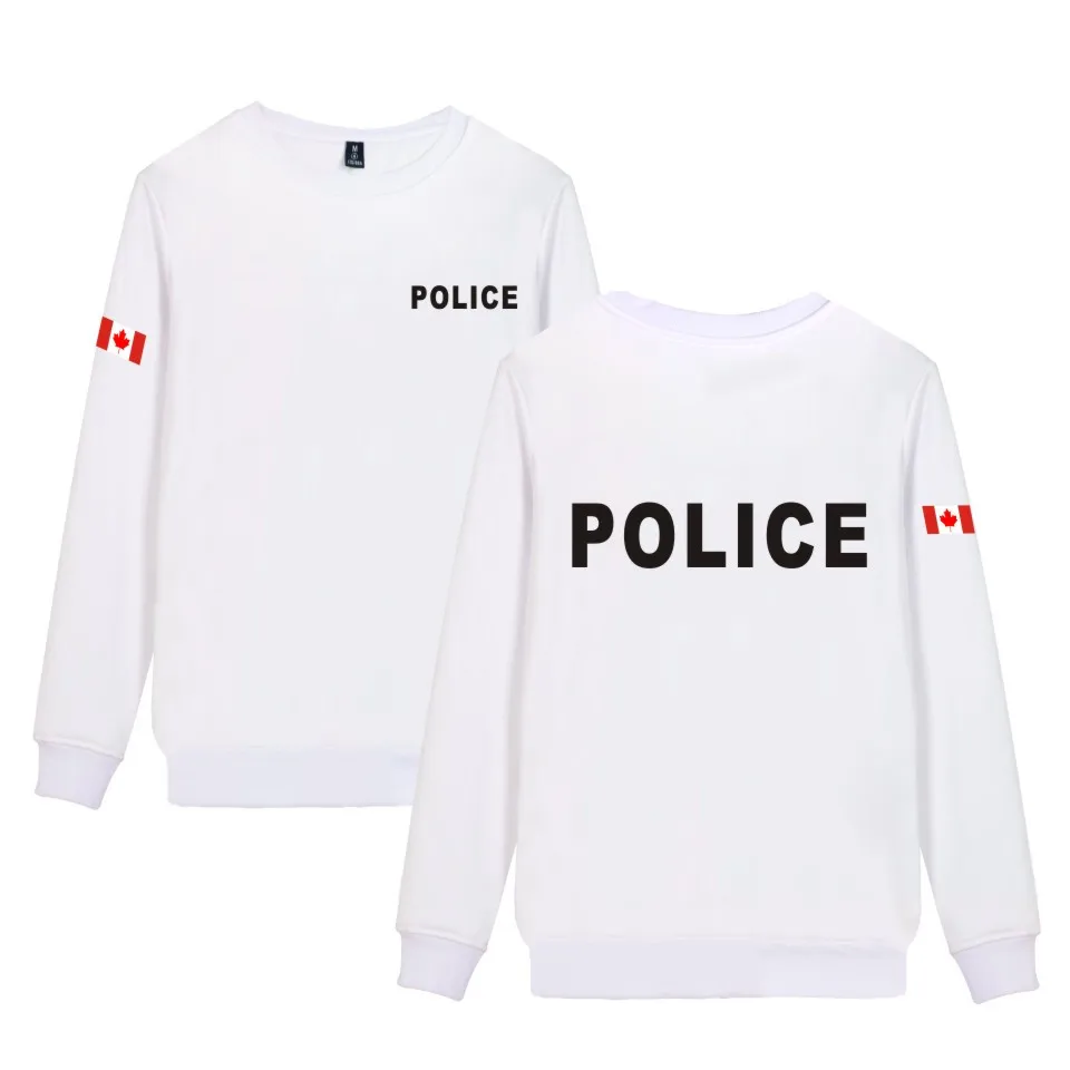 Полиция одежда Мужская модная принт полиция толстовки Лидирующий бренд