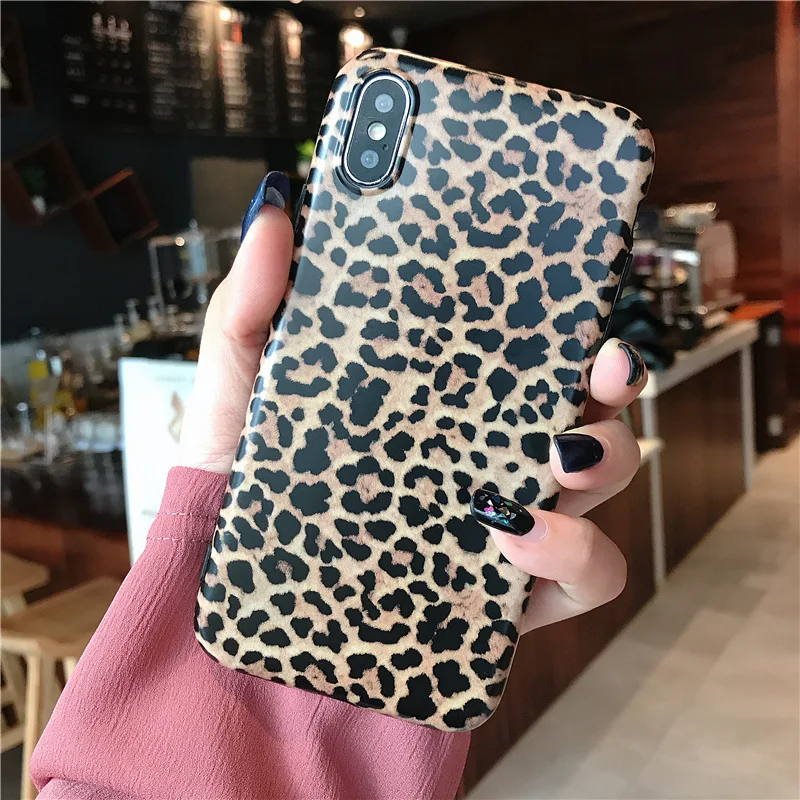 Модный леопардовый чехол для iPhone X XS Max XR 7 8 6 S Plus Ультратонкий Мягкий силиконовый