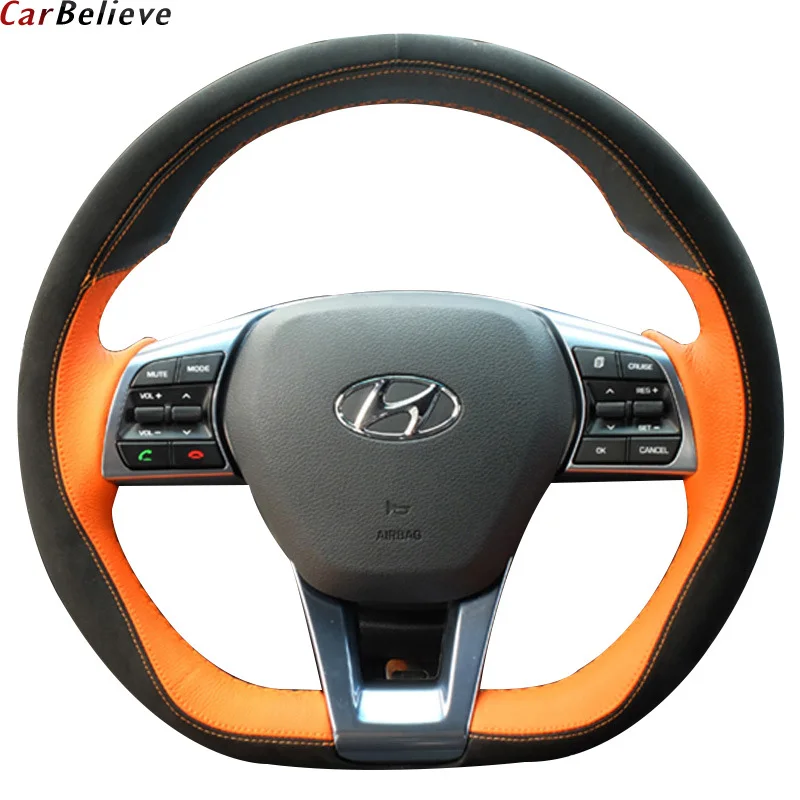 Автомобиль считаем подлинный чехол рулевого колеса автомобиля для hyundai Санта Фе