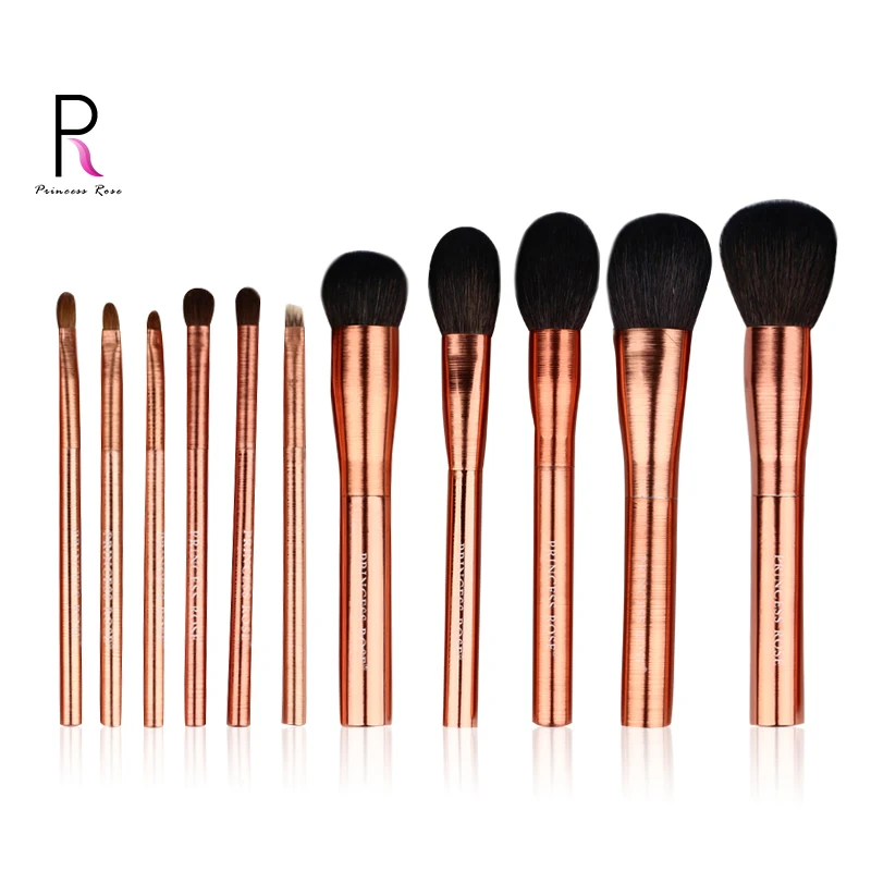 Набор кистей для макияжа из розового золота набор козьей шерсти 11 шт.|makeup brush set|brush