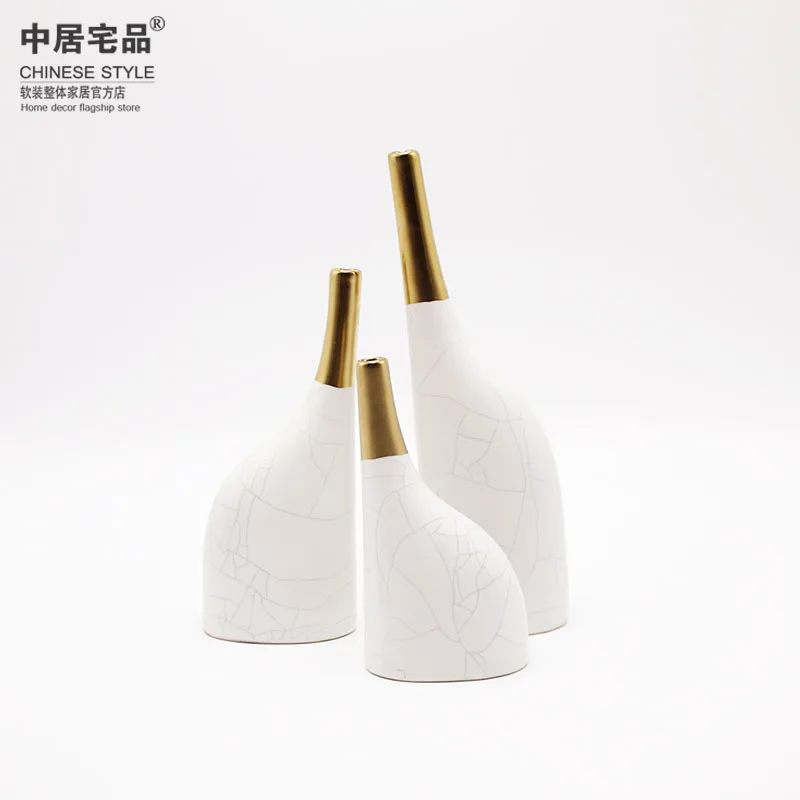 

Modern Ceramic Vase Decoration Jewelry European Light Luxury Clubhouse Living Room Study Decoration Vase Decoration