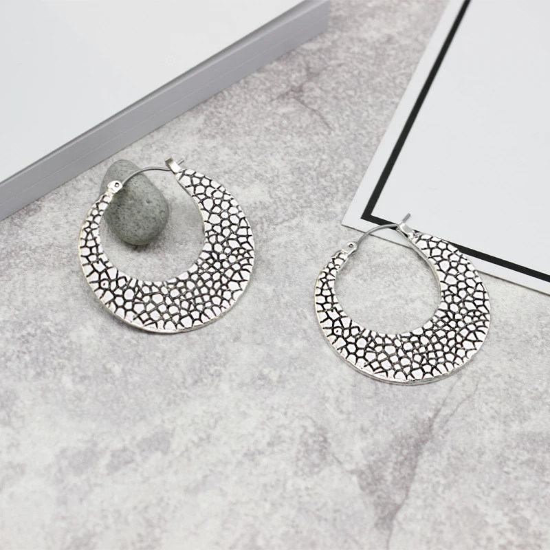 Серьги в виде полумесяца с леопардовым принтом Геометрические элементы серьги