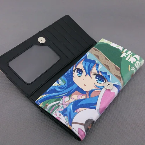 Длинный стильный кошелек из искусственной кожи с красочной печатью аниме