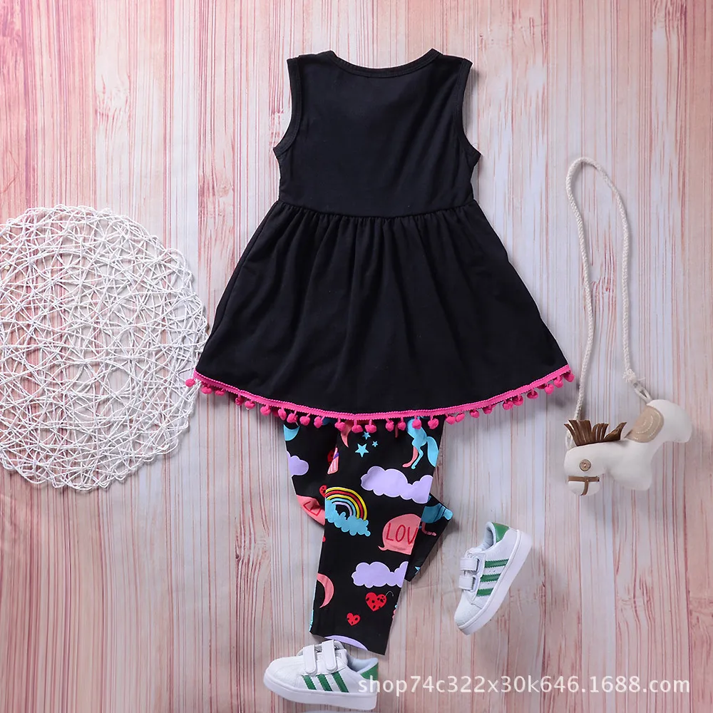 Детская одежда для девочек 2018 летние хлопковые новые Одежда малышей