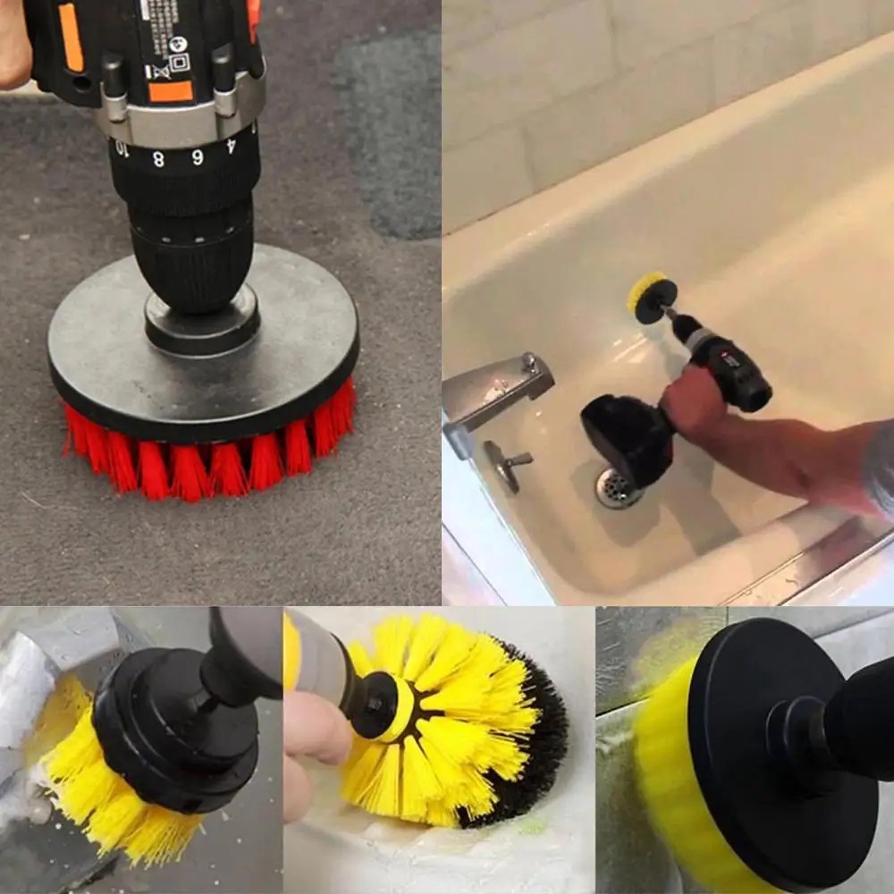 

6Pcs/set Power Scrubber Brush Set Electric Drills Brush Set Bathroom Power Toilet Drill Brush Bathroom Tile Cleaning Kit
