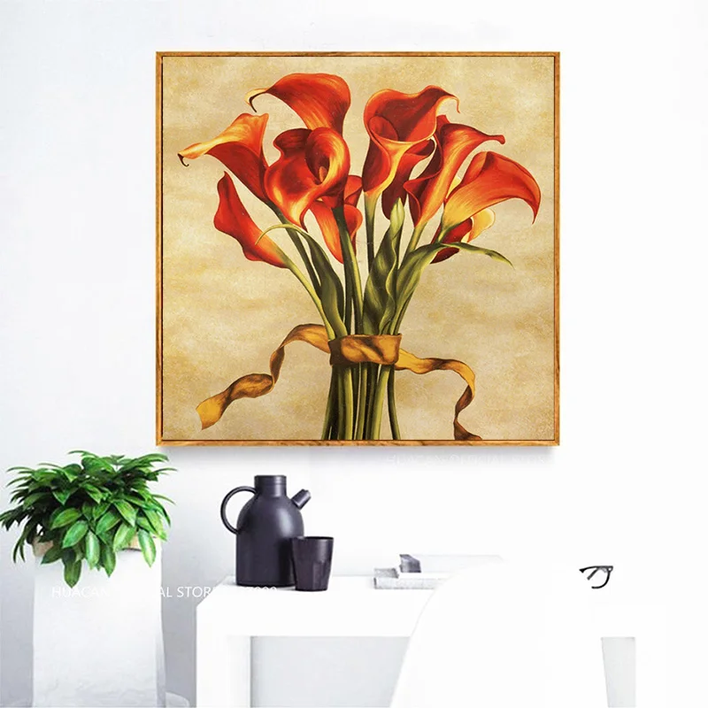 Алмазная 5D картина Calla Lily сделай сам полная вышивка квадратными цветами стразы
