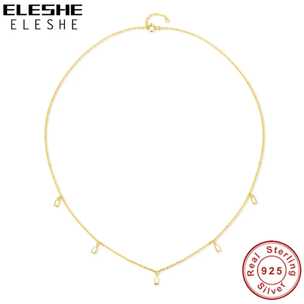 Женское Ожерелье чокер ELESHE ожерелье из стерлингового серебра 925 пробы с