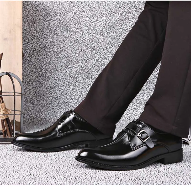 Новинка 2018 мужские классические туфли формальные свадебные из натуральной кожи