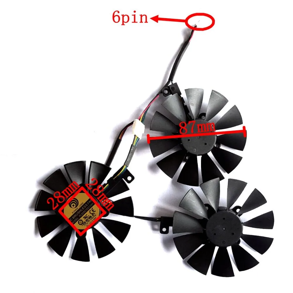 Новый 3шт./лот PLD09210S12HH 6pin для ASUS STRIX GTX980TI DC3OC 6GD5 R9 390/390x 8GD5 GAMING вентилятор графической