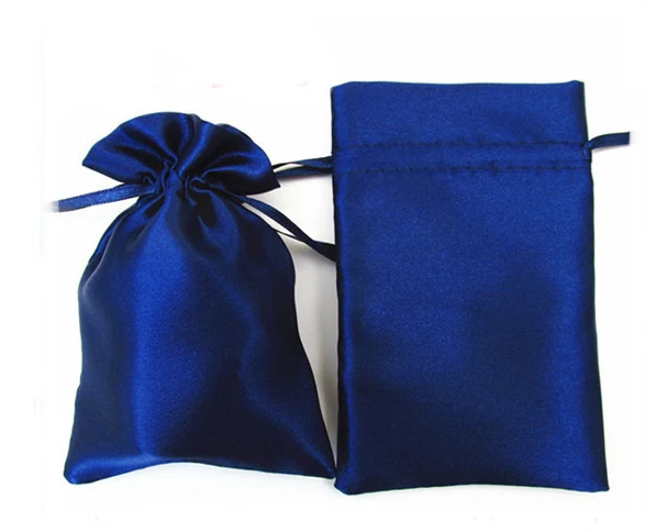 Атласный дешевый мешочек на шнурке для украшений Индивидуальные ювелирные сумки